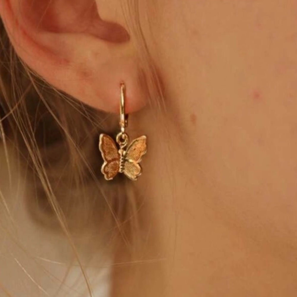 Gold and silver butterfly Huggies
